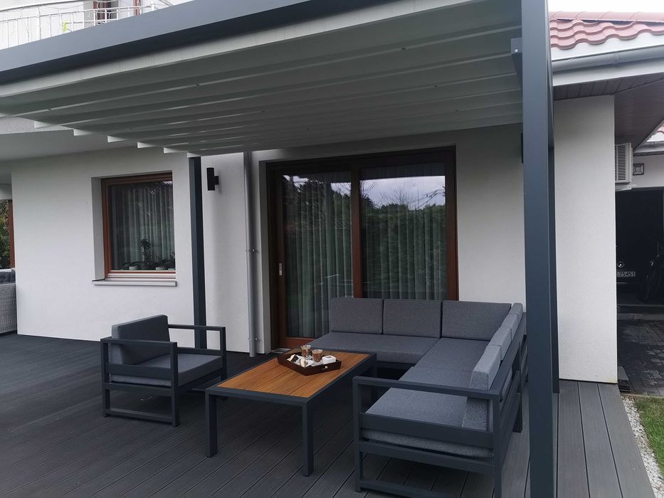 Meble tarasowe modułowe ogrodowe nowoczesne gruby profil ALUMINIUM PL