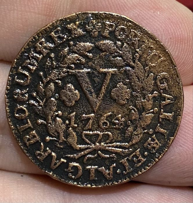 V Reis Coin of D. JOSE I - 1764