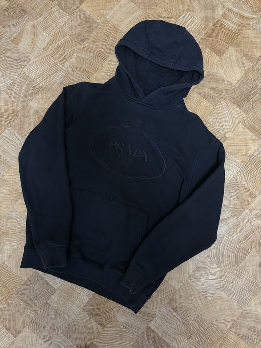 Худі Prada Embroidered Logo Black