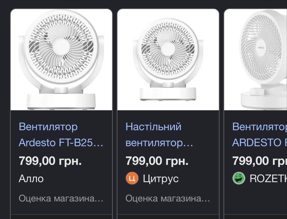 Вентилятор Ardesto Table FAN ,врятує в спекотні дні