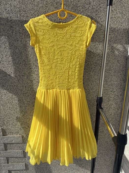 Рейтингова сукня (бейсік) для бальних танців (жовта) 122р.
