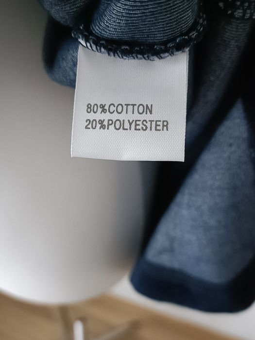 Bluza damska welurowa retro welur granatowa cotton Ulla Popken 44 46