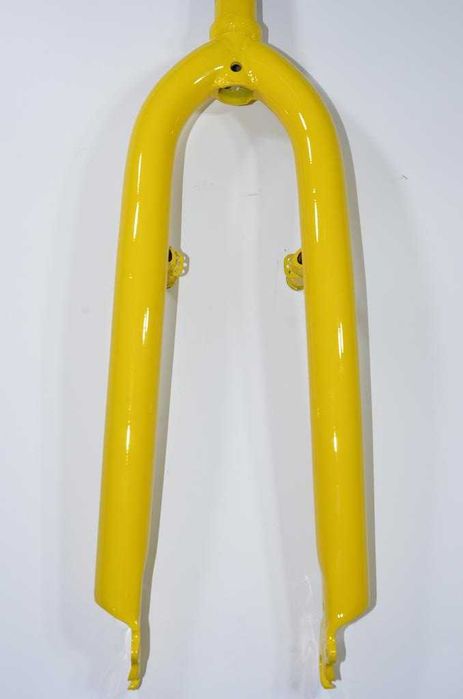 Widelec rowerowy mtb 1" 25,4 koło 24" stalowy solidny żółty piwot