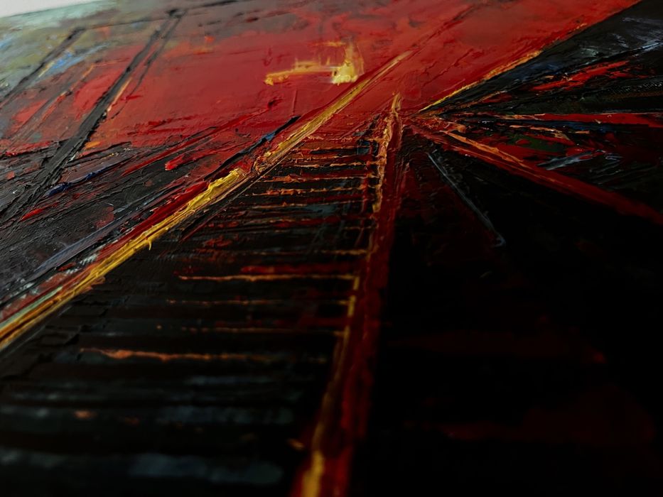 Картина олією на полотні абстрактний пейзаж