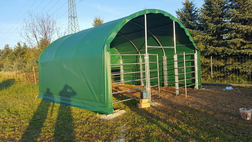 Zagroda dla zwierząt 6x6m PVC 750g/m2, idealna dla koni, bydła