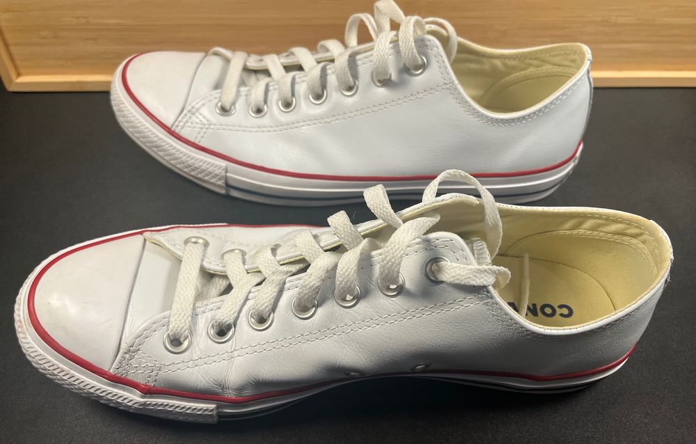 Buty Converse Chuck Taylor All Star Leather 132173C - białe - 42,5 EU