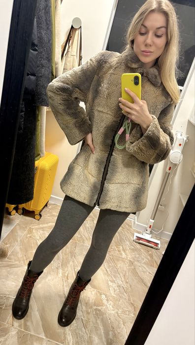 Шуба натуральна на молніі