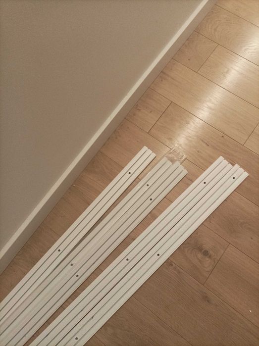 Karnisz nowy sufitowy biały dwa tory 7,5 cm szer. 151,5cm (3szt.)