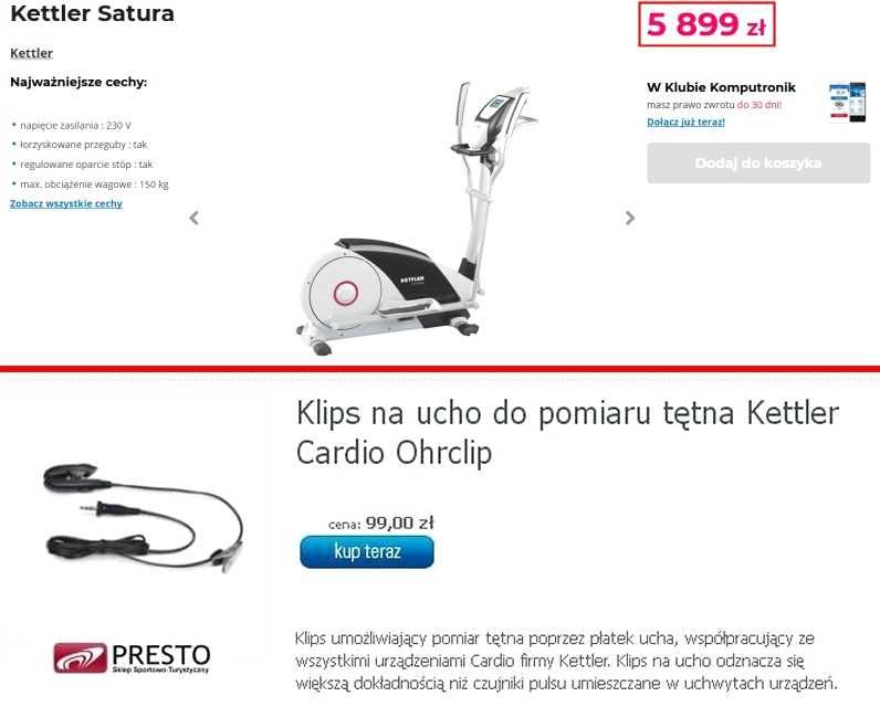 Orbitrek KETTLER SATURA P + TRASY ! Sklep 5900 zł !