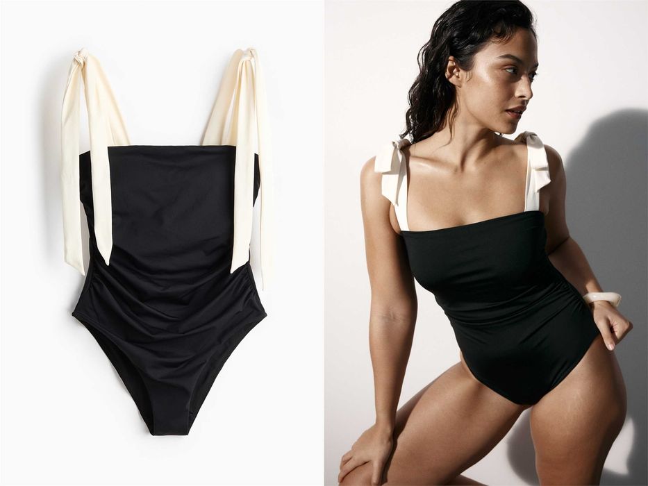 Kostium kąpielowy jednoczęściowy S nowa kolekcja czarny PROMOCJA