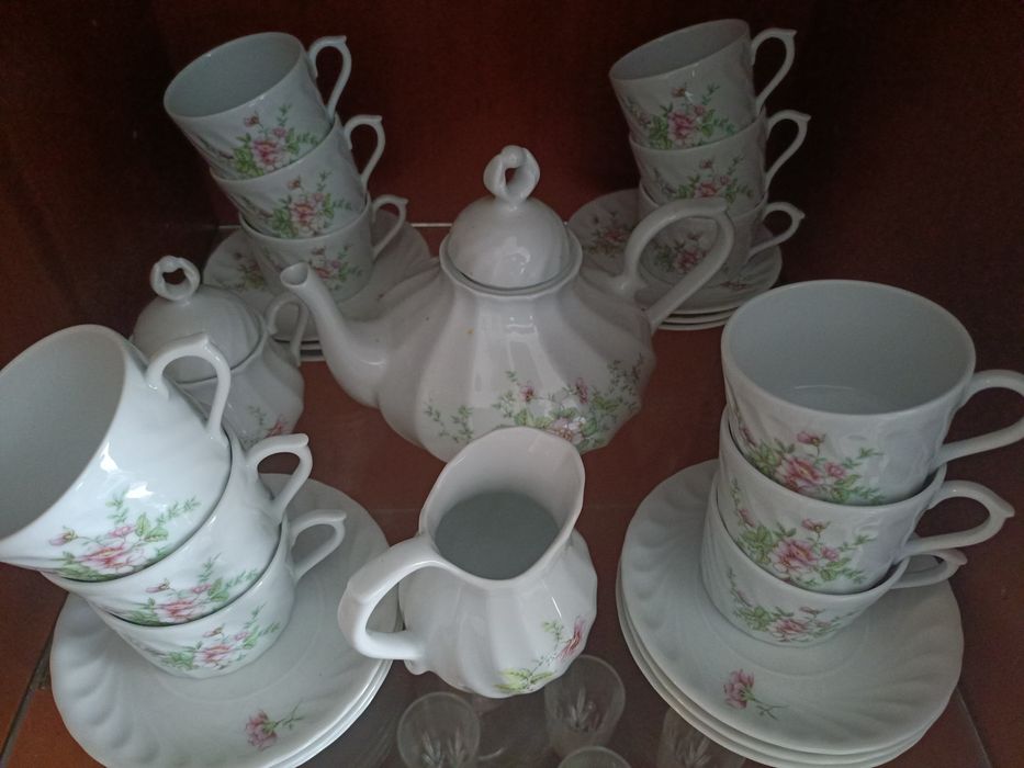 Conjunto de chá Porcelana Quinta Nova