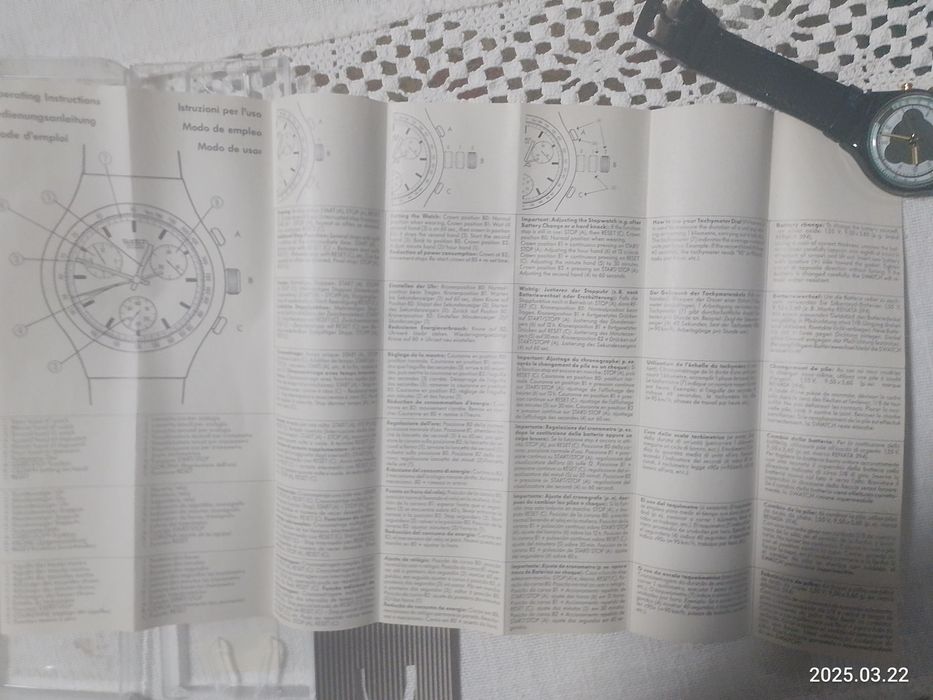 Swatch Chrono Colossal 1991 | Швейцарський годинник, шкіряний ремінець