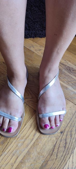 Balagan srebrne sandałki skóra r. 37