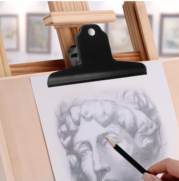 Metalowe Klipsy 10szt do Segregatora, Duże Klipsy Buldoga