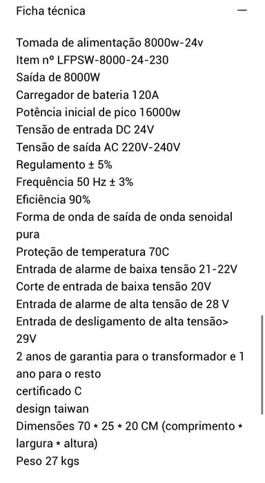 Inversores usado