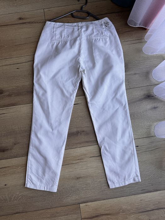 Bialy spodnie zara basic