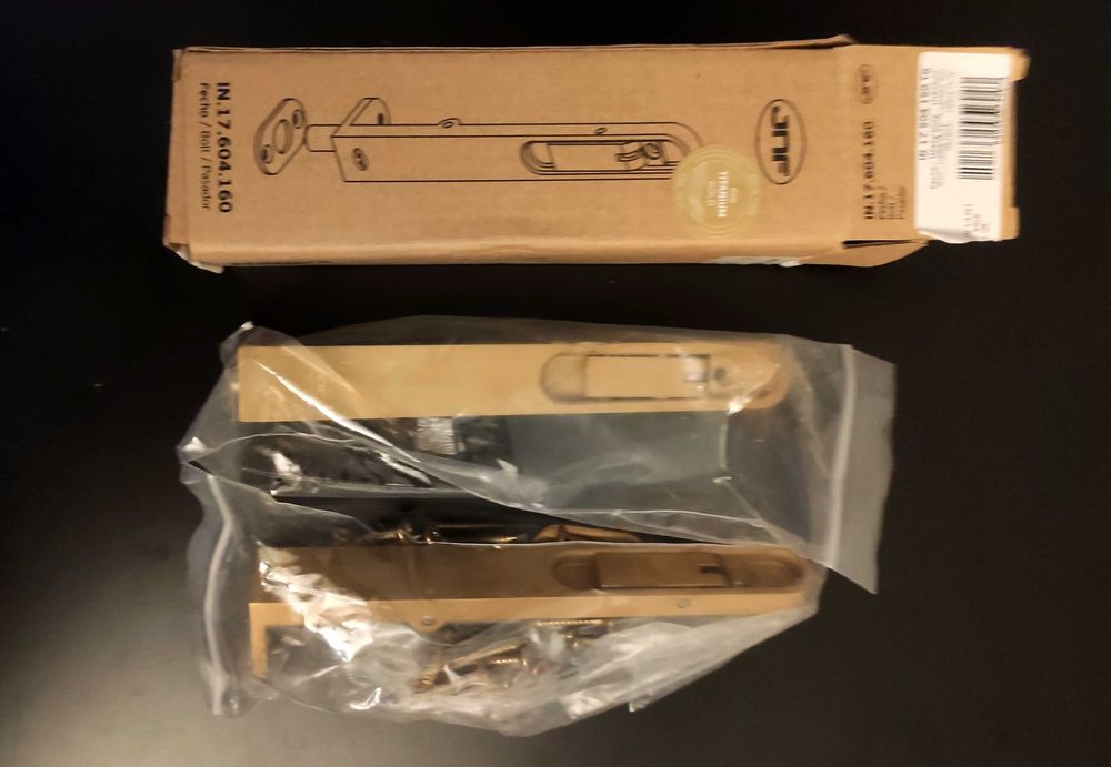 16 Fechos de embutir JNF 160mm acabamento Titanium Gold