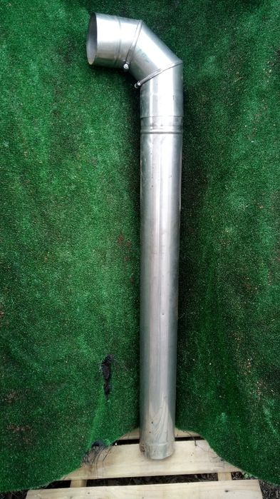 Rura kominowa nierdzewna 1m fi 115mm kolankowa