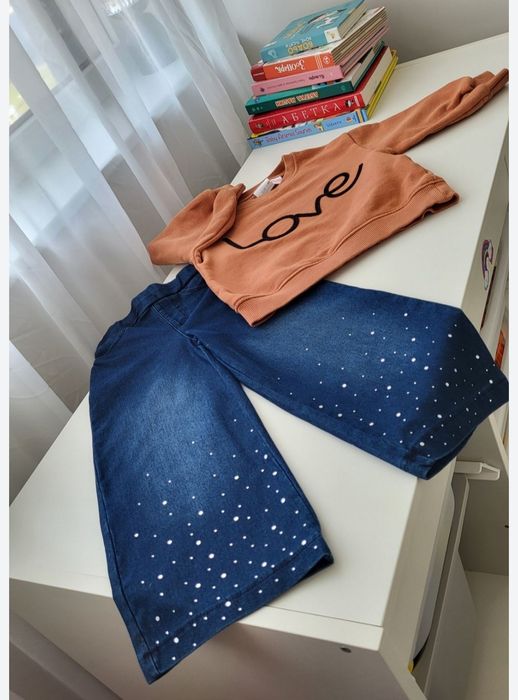 Джинси zara мікі hm утеплені світшот