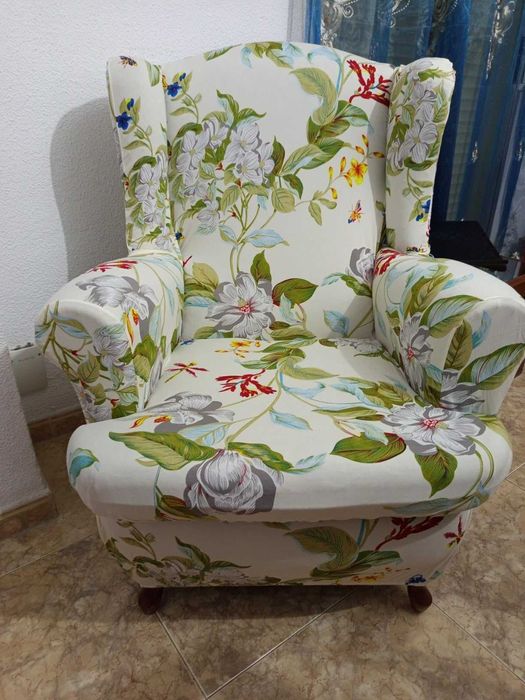 Pokrowiec na fotel elastyczny WZORY 2-częściowy