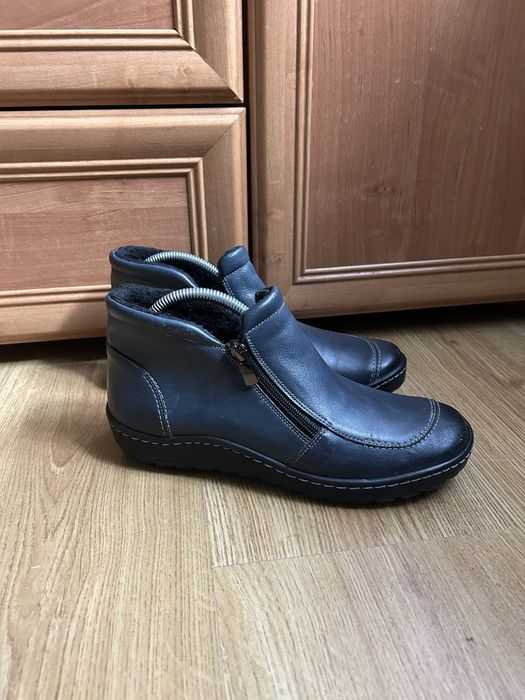 Buty  botki damskie skórzane zdrowotne  Deoni D467