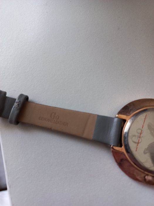 Relógio senhora cinzento pele e aço