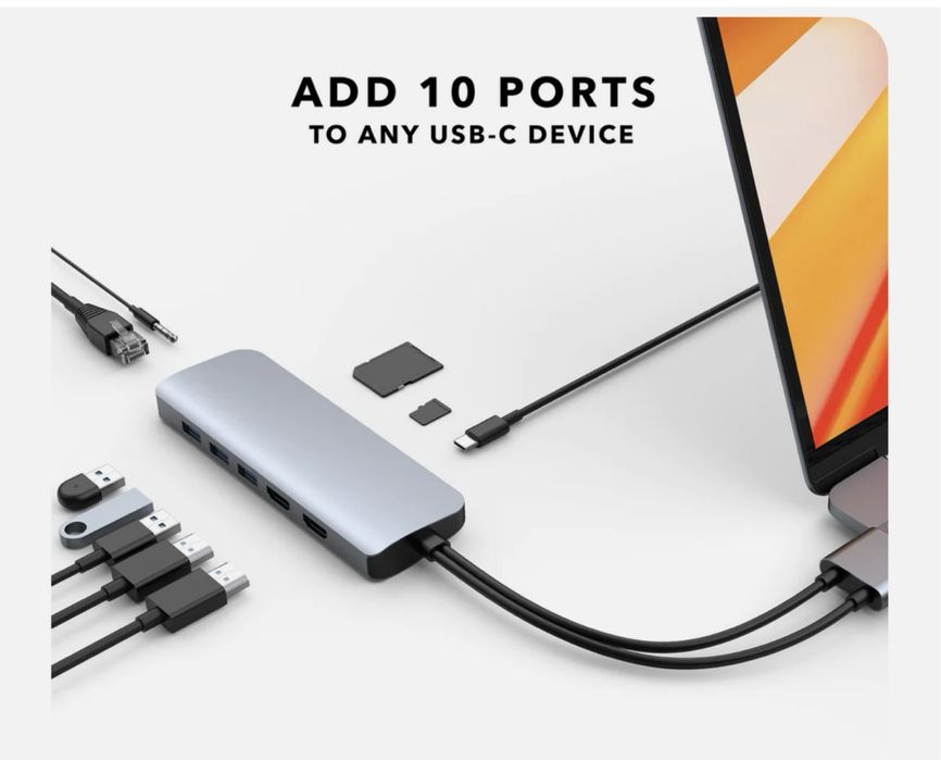 Хаб(адаптер) Type-C HyperDrive Viper 10-in-2 для MacBook/ipad