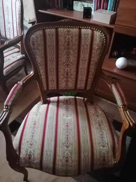 Fotel krzesło w stylu ludwik ludwikowskie