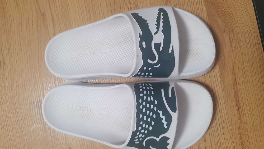 Klapki lacoste rozmiar 36 białe