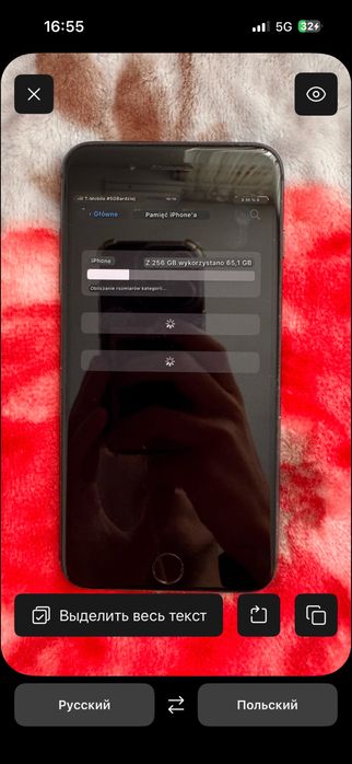 iPhone 8 Plus 256 GB Black / Czarny (Do wymiany baterii)