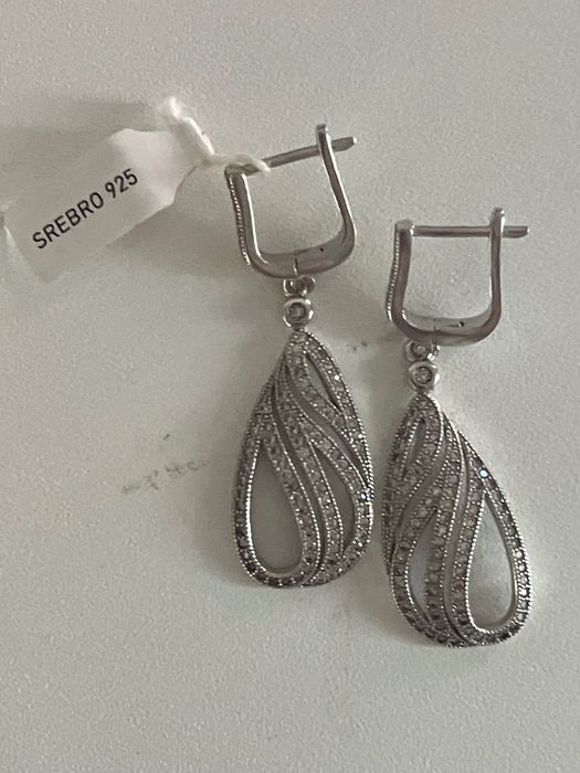 Nowe srebrne 925 PIĘKNE kolczyki