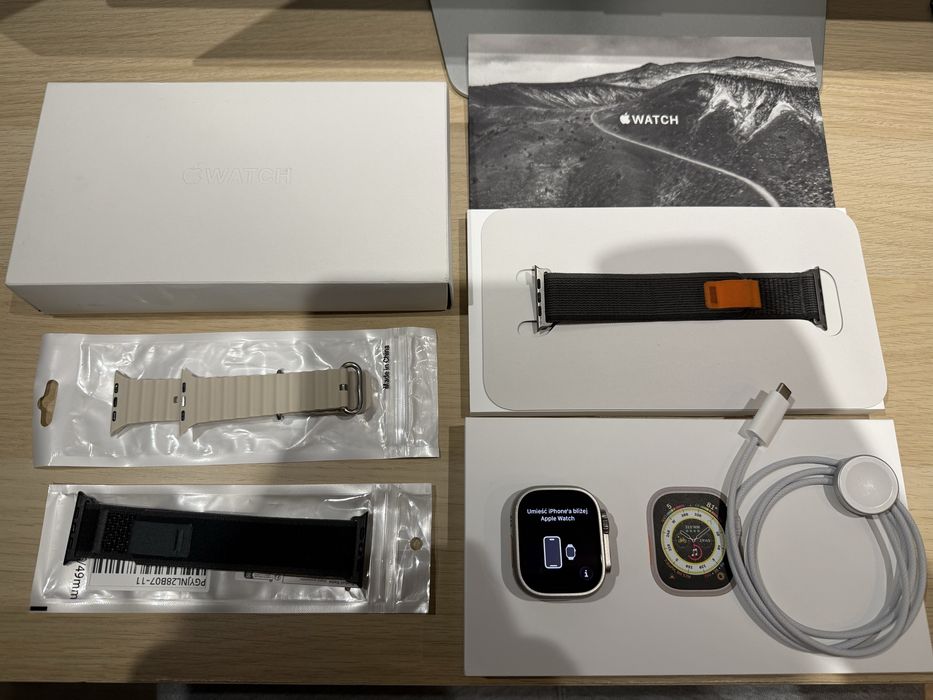 Apple Watch Ultra 1 generacji 91% / Świetny stan / 3 paski, Trail Loop