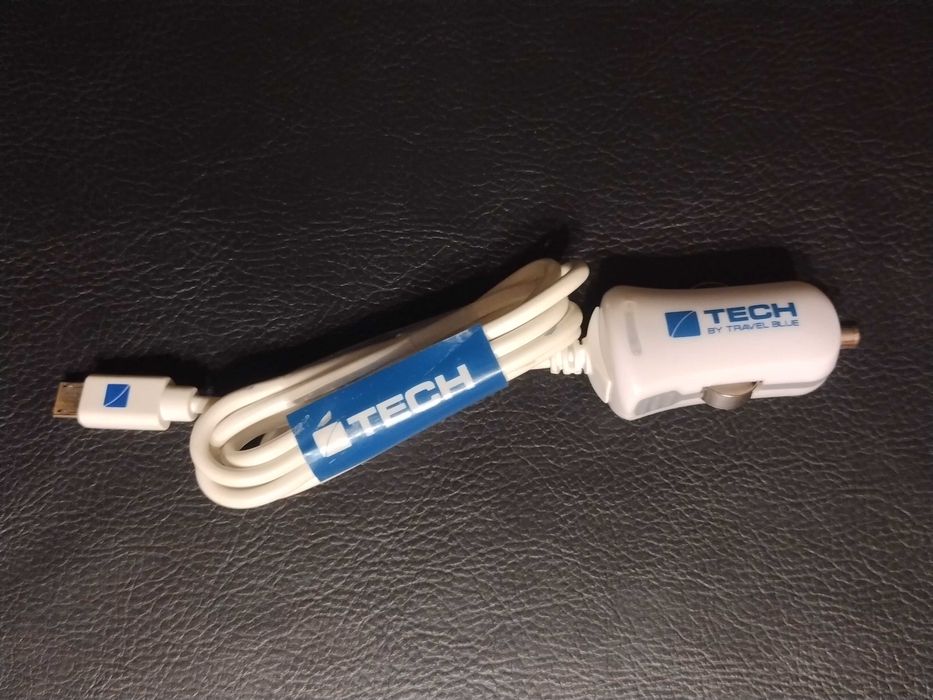 oryginalna ladowarka samochodowa TECH 2100 mA 5V micro usb