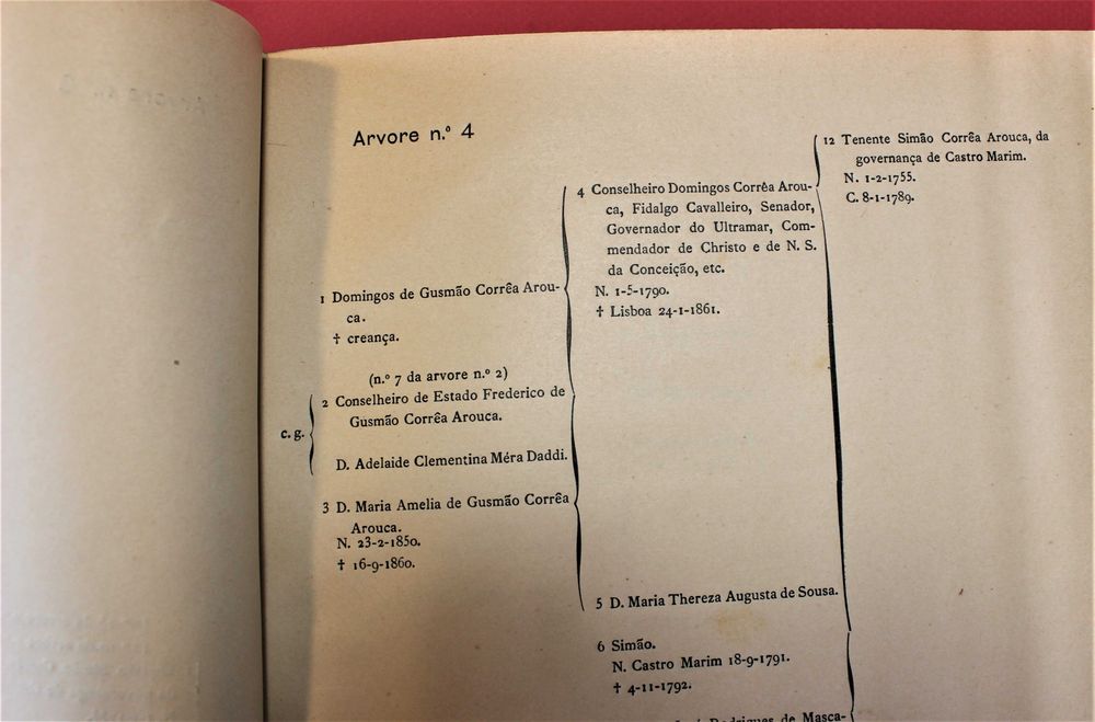 Arvores de Costado genealogia de Simão de Gusmão Correia Arouca