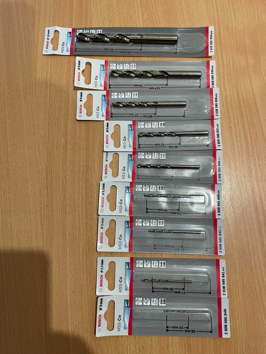 BOSCH mocne wiertła cobaltowe HSS-Co 9szt