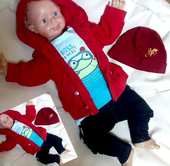 Zestaw roz 74 18 sztuk mega paka komplet dla chłopca wyprawka dres