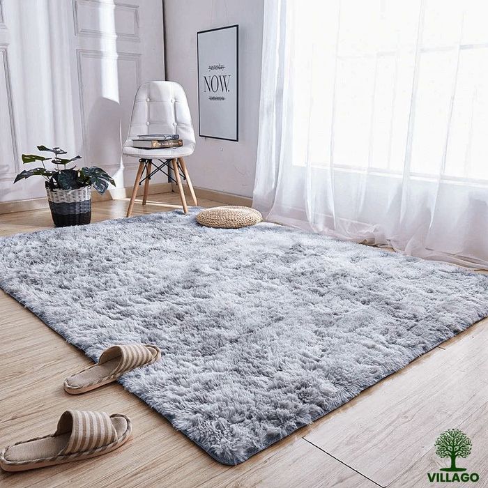 •HIT• Dywan Villago Home Shaggy 80x150 cm jasnoszary miękki PREMIUM