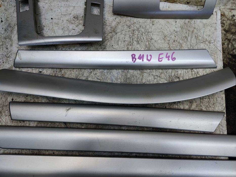 BMW 3 E46 Listwy Ozdobne Dekory Srebrne