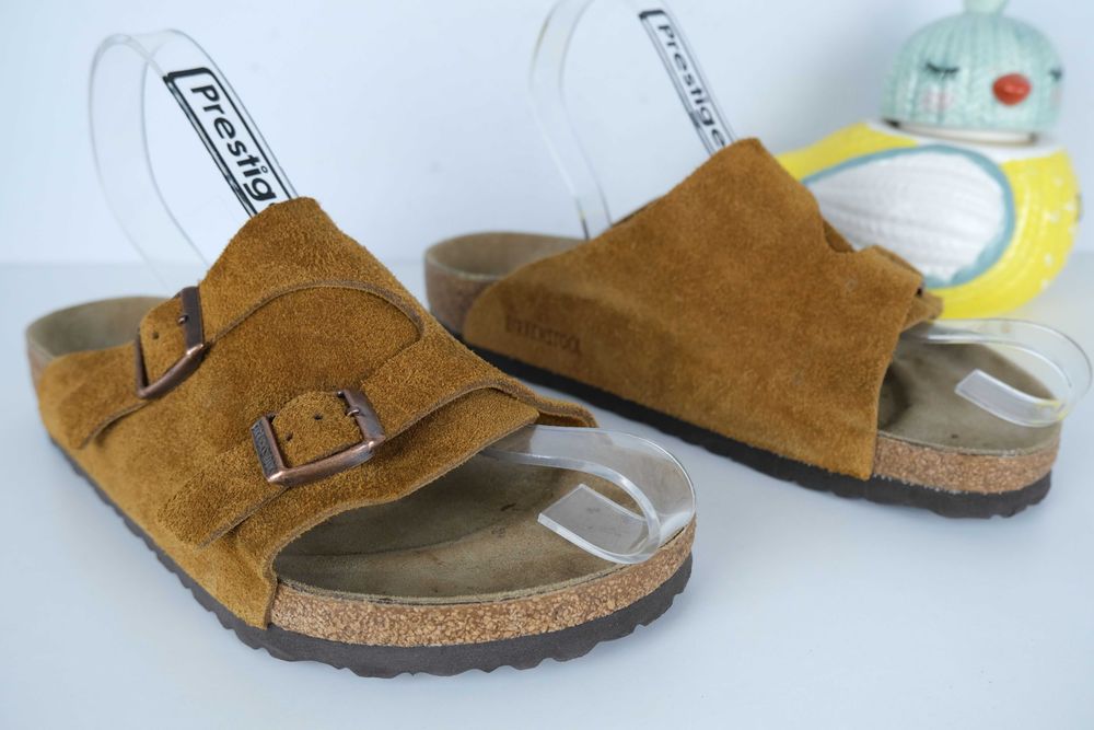 Birkenstock camel skóra klapki r 41-265