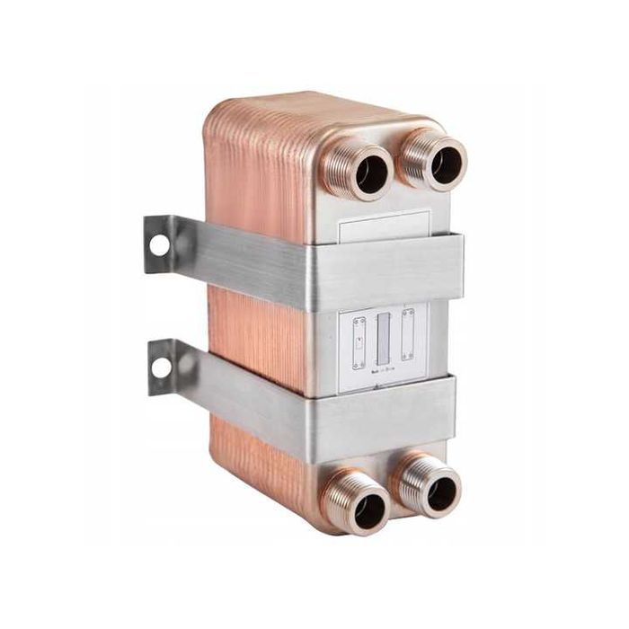 Płytowy wymiennik ciepła 40 płyt 316L Lutowany gwint 3/4