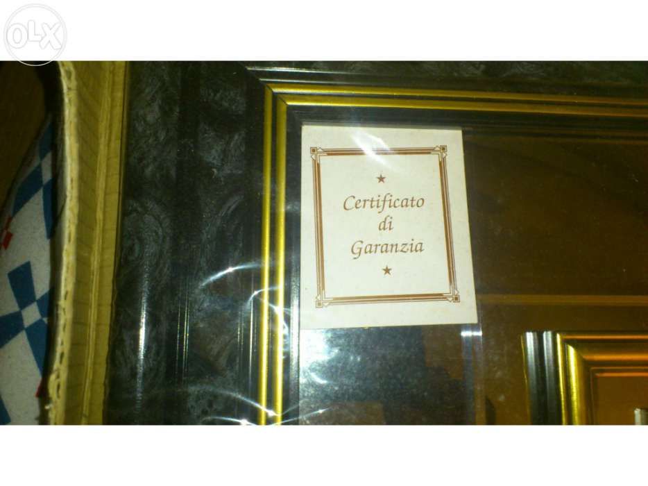Prenda - Quadro novo com gravura no centro em prata.