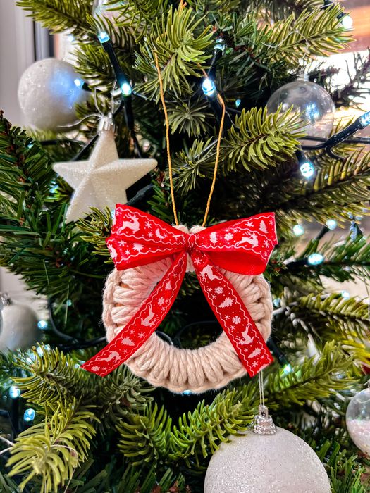 Świąteczny zestaw prezentowy Bombki makrama Ozdoby choinkowe Christmas