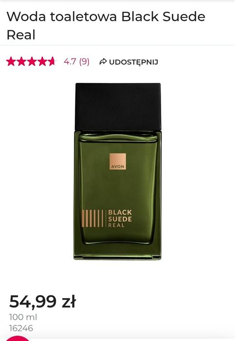 Avon Black Suda Real Dla Niego