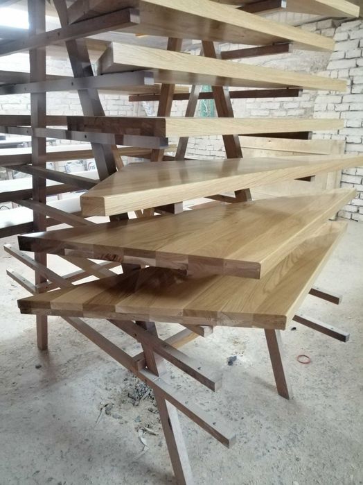 schody, stopnie, blaty, parapety drewniane, jesion, dąb