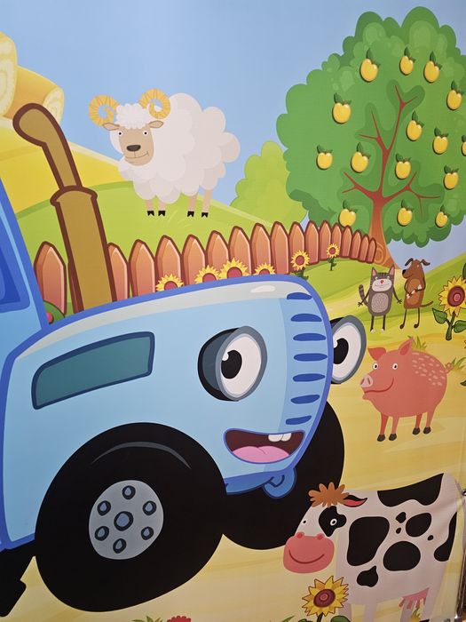 Фотозона Синий трактор