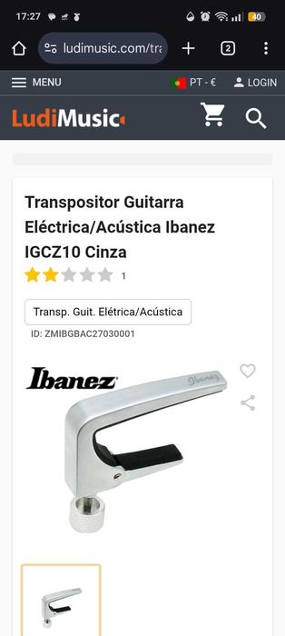Ibanez Eletroacústica + Saco Ibanez Charcoal + Transpositor Ibanez