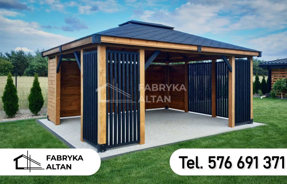 Altana drewniana, altanki, altany, ogrodowa 3x4, ELLIE II, pergola