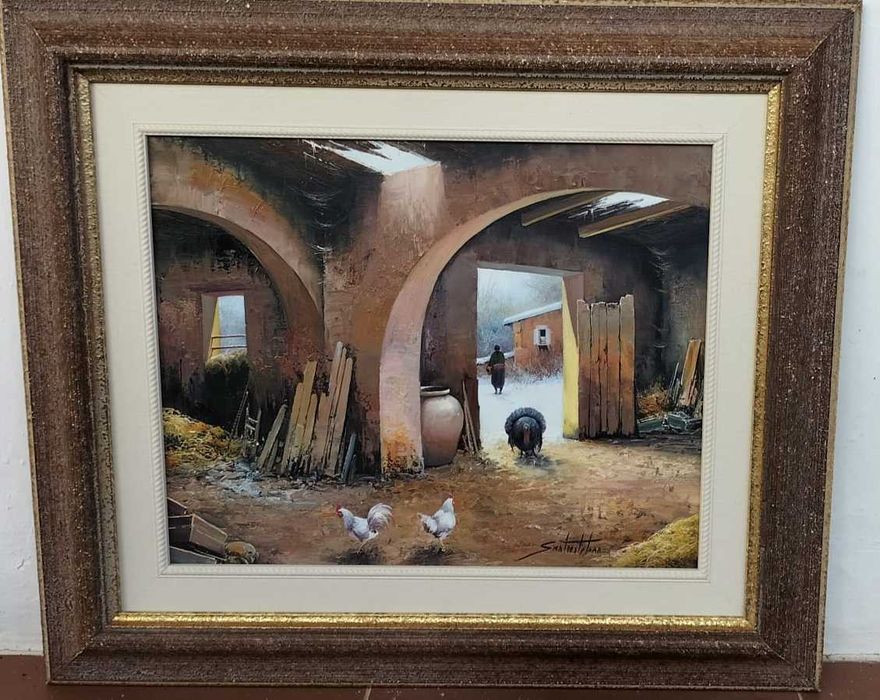 Quadros pintados em óleo sobre tela