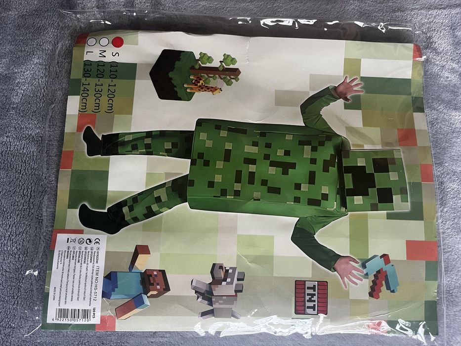 Strój  creepera. Creeper minecraft rozmiar 110/116/122