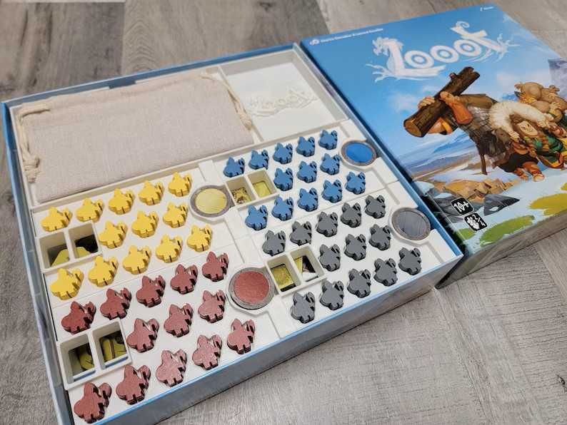 Insert organizer do gry planszowej Łooopy Łupy Looot mieści mini dodatek